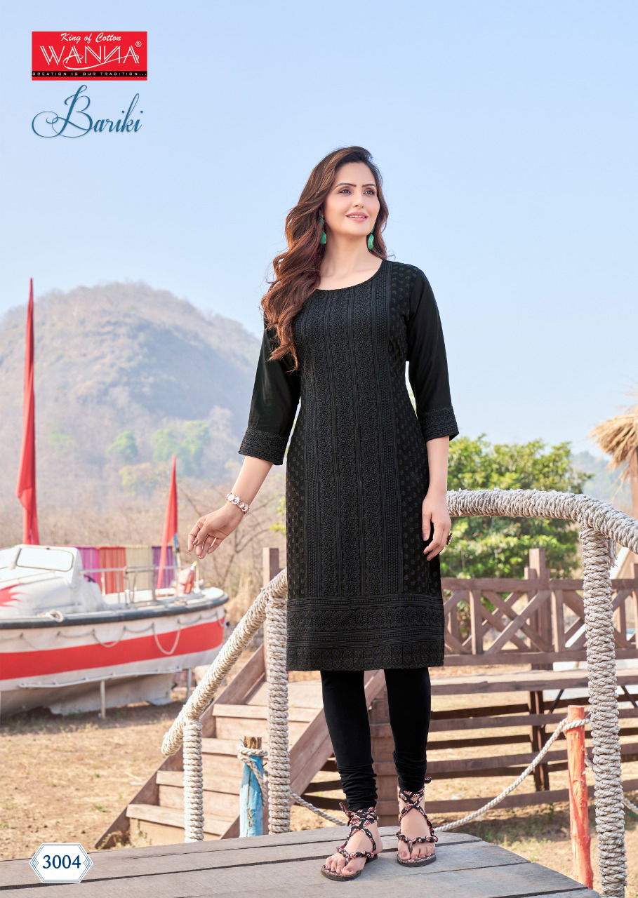 Wanna Bariki 3 New Ethnic Wear Rayon Designer Latest Kurti Collection